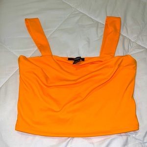 Orange square cut tank top